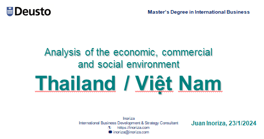 Deusto Business School THAILAND VIETNAM Analysis of the economic, commercial and social environment 2024